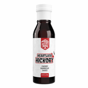 Bartlow’s BBQ Heartland Hickory Cherry Barbecue Sauce—rich smoky hickory flavor with a touch of cherry sweetness, ideal for ribs and pulled pork.