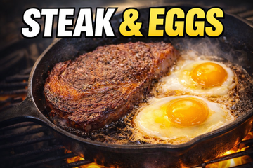 Steak & Eggs Breakfast on the Kamado Joe (with Chimichurri)