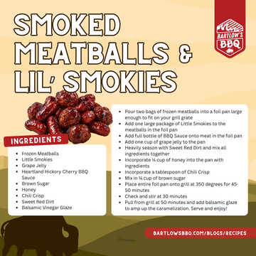 Smoked Meatballs & Little Smokies… Gone in 5 Minutes (Tailgate Appetizer)