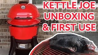 The All-New 22" Kettle Joe - Kamado Joe - First Look, Unboxing, and Smoking Brisket