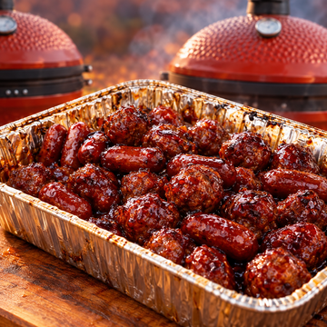 Smoked Meatballs & Little Smokies… Gone in 5 Minutes (Tailgate Appetizer) — food photo