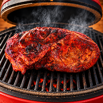 Smoked Pork Steaks on the Kamado Joe — food photo
