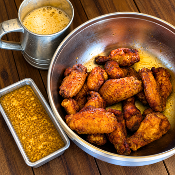 Oktoberfest Wings on the Kamado Joe | Mustard-Beer Glaze Recipe — food photo