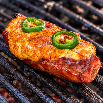 How to Make Jalapeño Popper Sausage Boats on a Kamado Joe — food photo