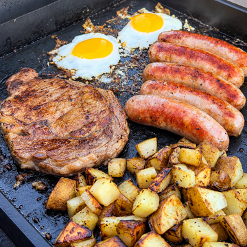 Is this Offset Smoker a Breakfast Griddle Machine? First attempt! — food photo