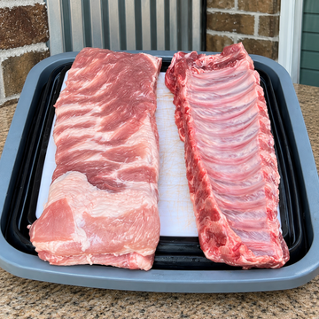 Baby Back Ribs vs Spare Ribs - Kamado Joe Konnected Joe Rib Battle — food photo