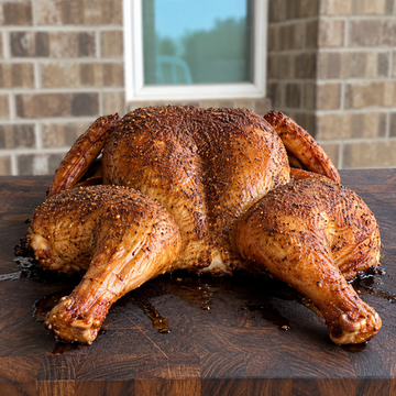 Spatchcock Chicken on the Kamado Joe Pellet Joe | Key to Crispy Chicken — food photo