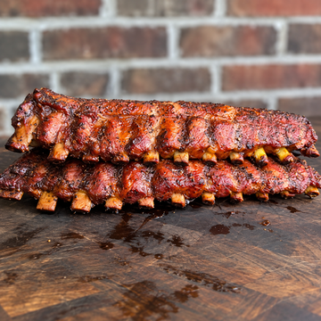 Kamado Joe Big Joe Baby Back Ribs - Myron Mixon Rib Recipe - Best Ribs Yet? — food photo