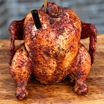 Whole Chicken Pit Barrel - Start to Finish BBQ — food photo