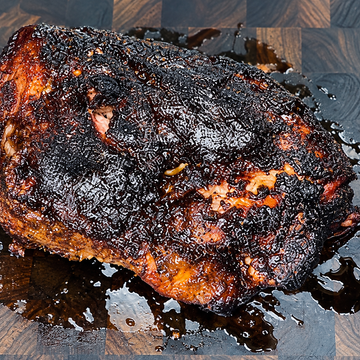Pulled Pork Hot & Fast - Save The Time - Kamado Joe Junior Boston Butt — food photo