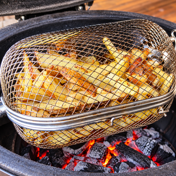 French Fries on the Kamado Joe Joetisserie - French Fries That Will Blow Your Mind — food photo