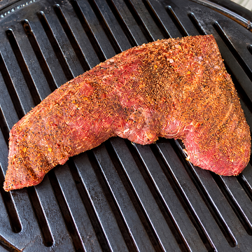 Santa Maria Style Tri-Tip - Kamado Joe Jr Sear Plate - Reverse Searing Tri-Tip - The Meat Stick — food photo