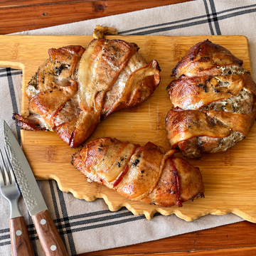 How to make easy & cheap Bacon Wrapped Pork Chops — food photo