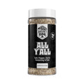 Bartlow's BBQ All Y'all rub—versatile spice blend for steak, fries, and smoked meats, adding big Texas flavor.